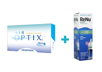 Air Optix Aqua (6 buc) + Renu multiplus (360 ml)