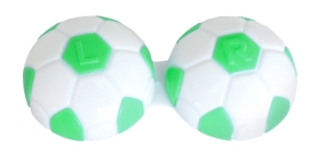 Suport pentru lentile de contact fotbal-verde