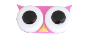 Suport pentru lentile de contact bufnita-roz